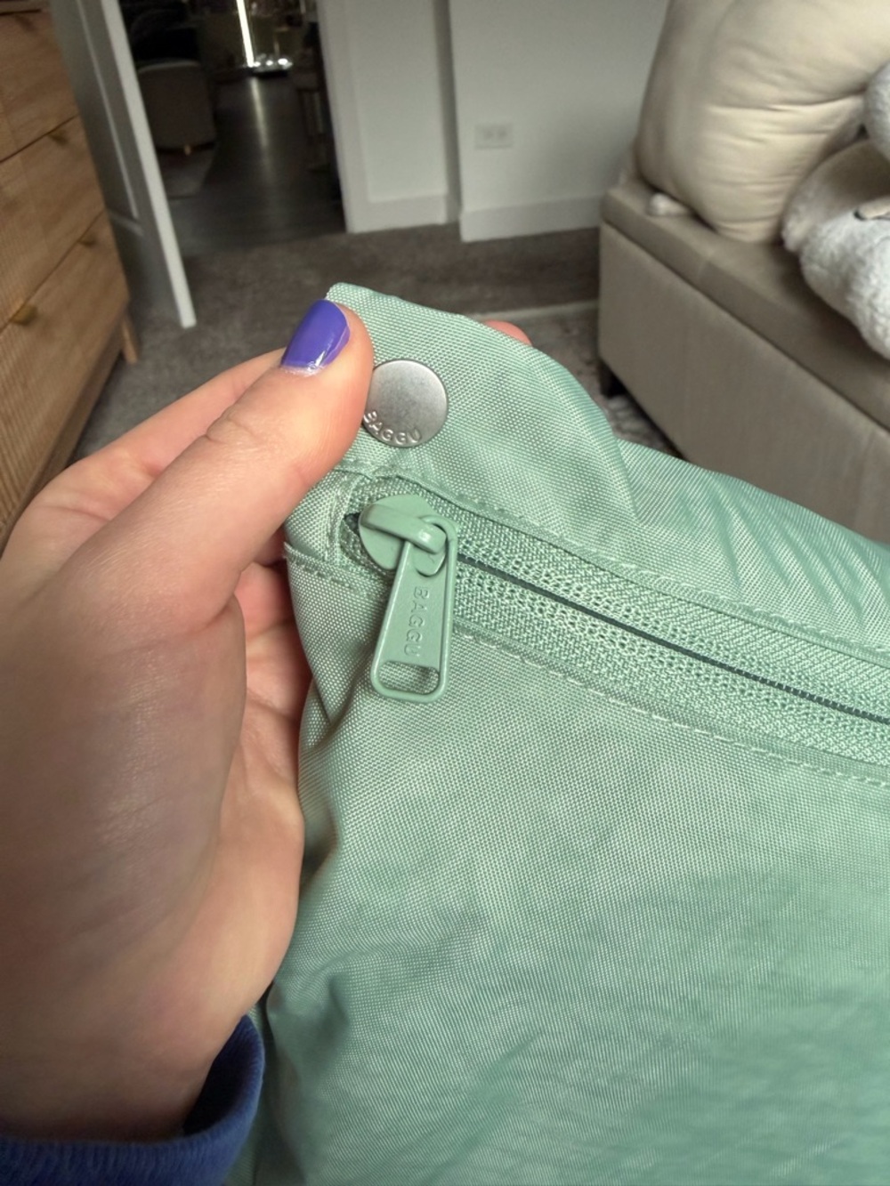 Baggu Seafoam Small Cloud Carry On (SCCO) - NWOT - Picture 2 of 4
